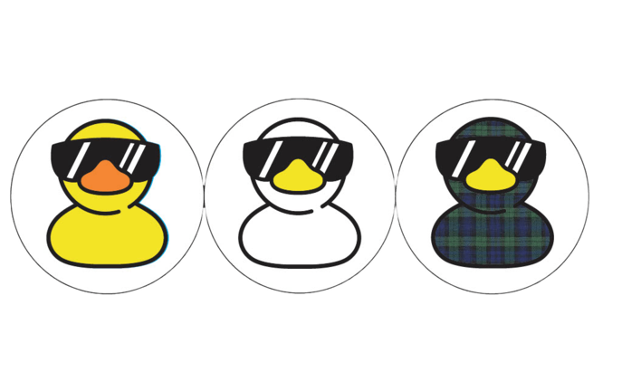 Three Ducks With Shades Stickers